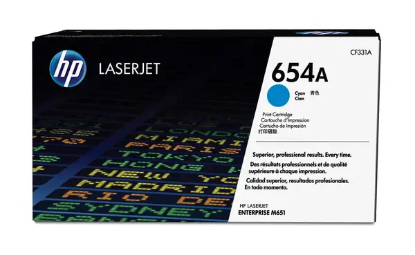 HP 654A toner cyan authentique LaserJet - Toner - visuel 2