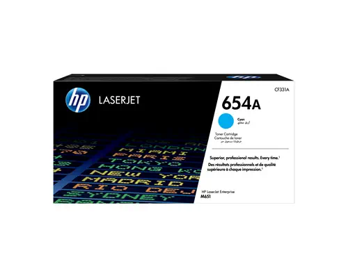 HP 654A toner cyan authentique LaserJet - Toner - visuel 3