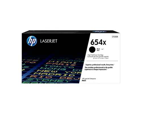 654X toner noir grande capacité LaserJet authentique avec toner ColorSphere - HP - Toner - visuel 7