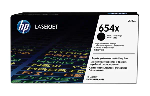 654X toner noir grande capacité LaserJet authentique avec toner ColorSphere - HP - Toner - visuel 1