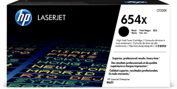 654X toner noir grande capacité LaserJet authentique avec toner ColorSphere comparaison