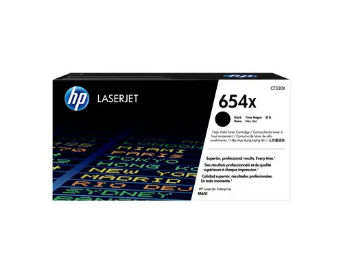 654X toner noir grande capacité LaserJet authentique avec toner ColorSphere - HP - Toner - visuel 7