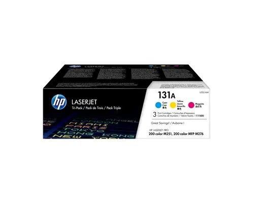 Lot de 3 toners authentiques cyan/magenta/jaune HP LaserJet 131A - Toner - visuel 8