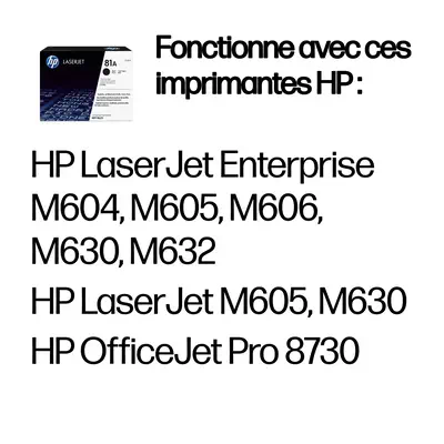 HP 81A toner LaserJet noir authentique - Toner - visuel 1