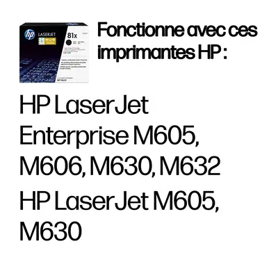 HP 81X toner LaserJet noir authentique grande capacité - Toner - visuel 1