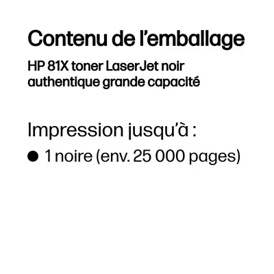 HP 81X toner LaserJet noir authentique grande capacité - Toner - visuel 2