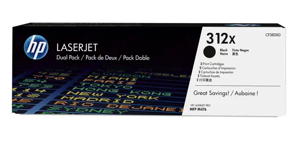 312X pack de 2 toners LaserJet Noirs grande capacité authentiques - HP - Toner - visuel 1