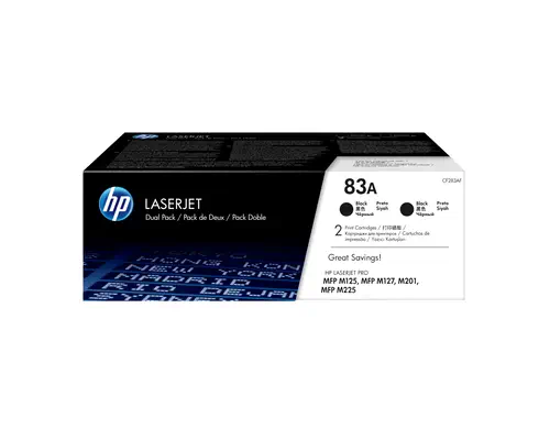 Pack de 2 toners HP LaserJet 83A noir authentiques - Toner - visuel 5
