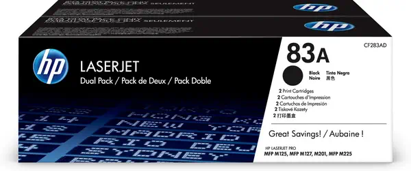 Pack de 2 toners HP LaserJet 83A noir authentiques - Toner - visuel 5
