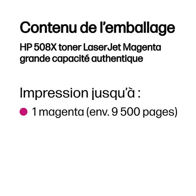 508X toner LaserJet Magenta grande capacité authentique - HP - Toner - visuel 4