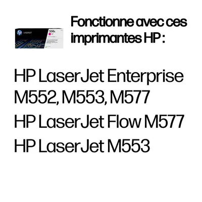 508X toner LaserJet Magenta grande capacité authentique - HP - Toner - visuel 3