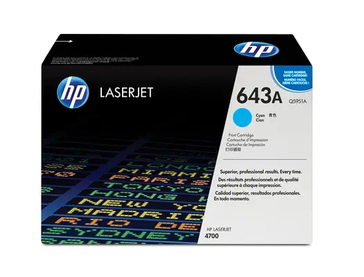 Vente Toner HP 643A original Colour LaserJet Toner cartridge Q5951A