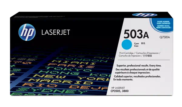 Revendeur officiel HP 503A original Colour LaserJet Toner cartridge Q7581A