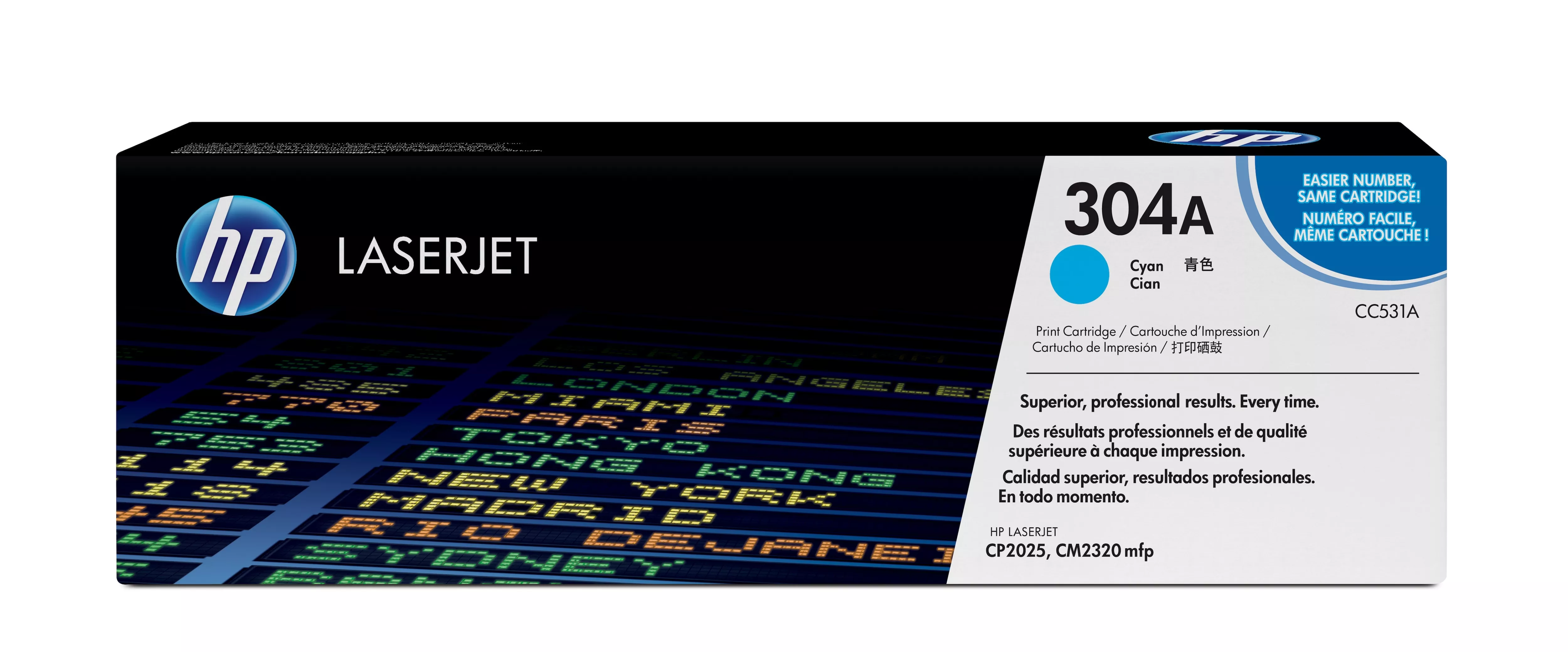 Achat HP 304A original Colour LaserJet Toner cartridge CC531A au meilleur prix