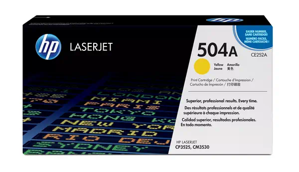 Achat Toner HP 504A original Colour LaserJet Toner cartridge CE252A