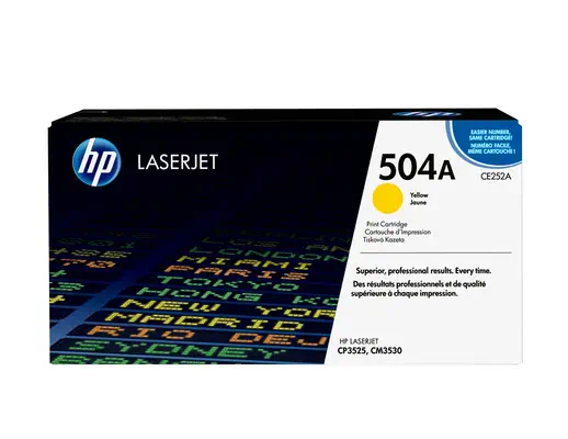 HP 504A toner LaserJet jaune authentique - Toner - visuel 1