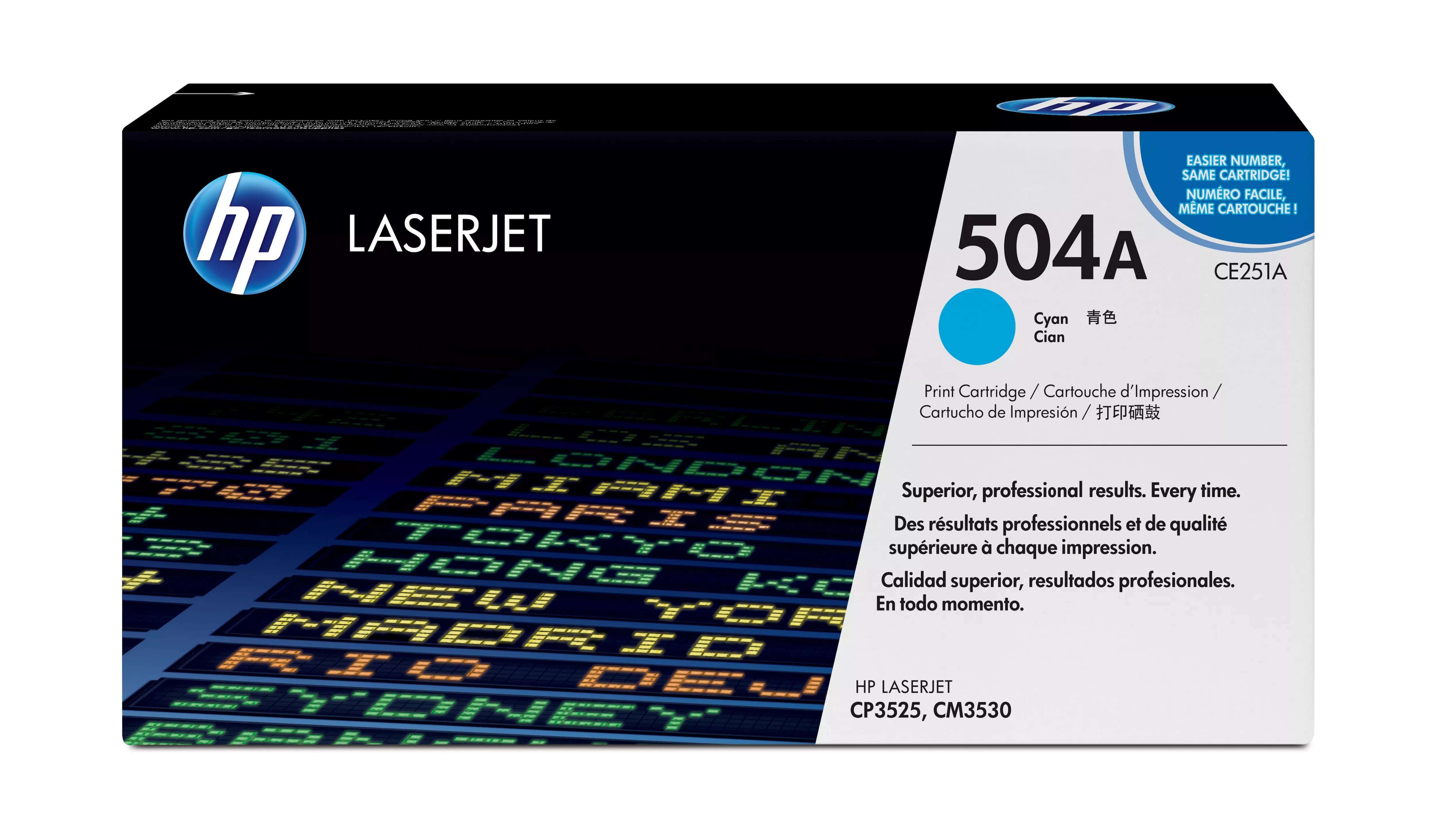 Achat HP 504A original Colour LaserJet Toner cartridge CE251A au meilleur prix