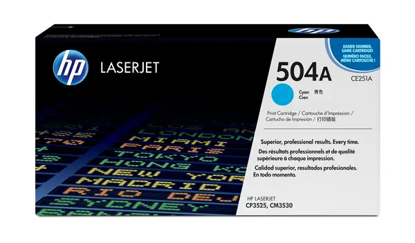 HP 504A toner LaserJet cyan authentique - Toner - visuel 1