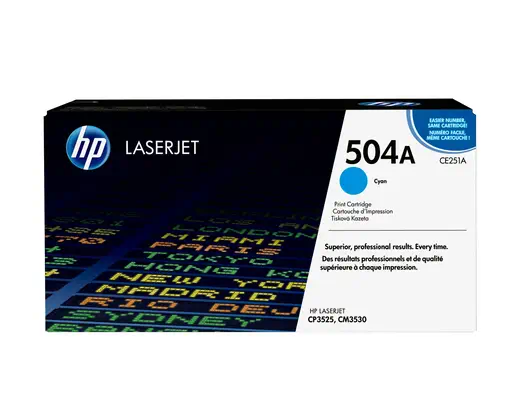HP 504A toner LaserJet cyan authentique - Toner - visuel 1