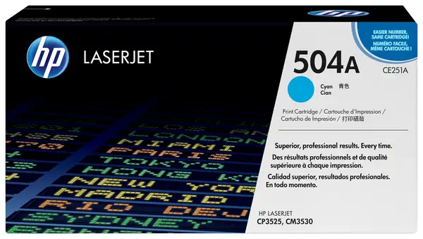 HP 504A toner LaserJet cyan authentique - Toner - visuel 2