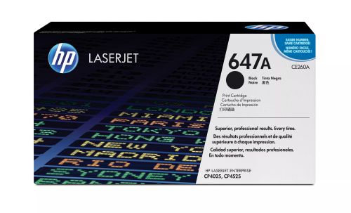 Revendeur officiel HP 647A original Color LaserJet Toner cartridge CE260A black