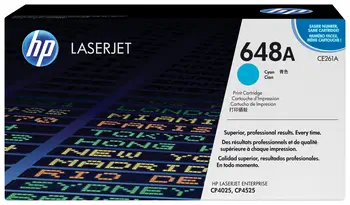 Comparaison HP 648A toner LaserJet cyan authentique