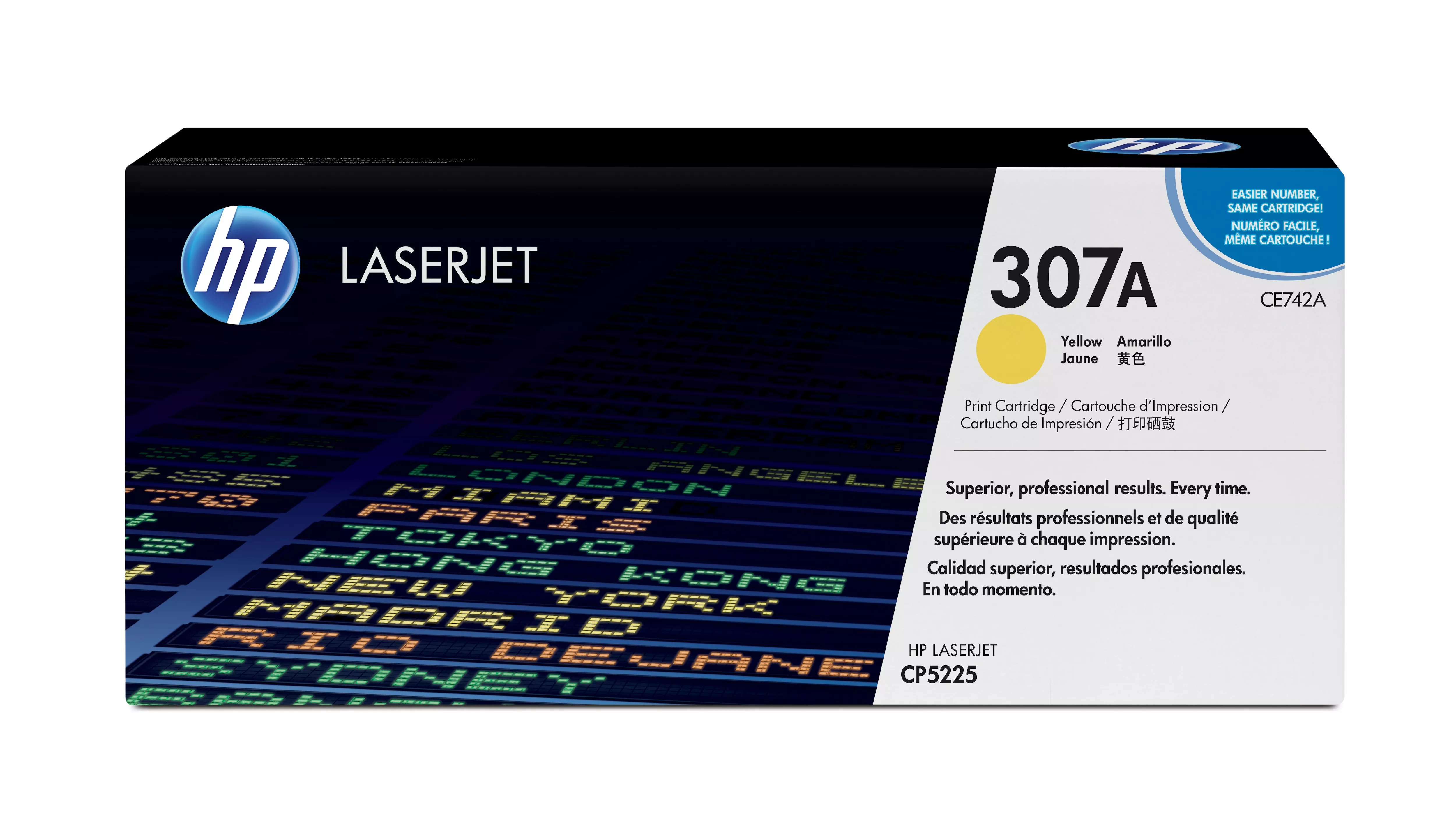 Revendeur officiel Toner HP original Colour LaserJet CE742A Toner cartridge yellow