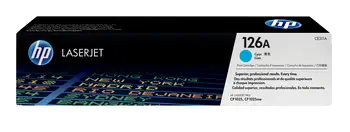 Comparaison HP 126A toner LaserJet cyan authentique