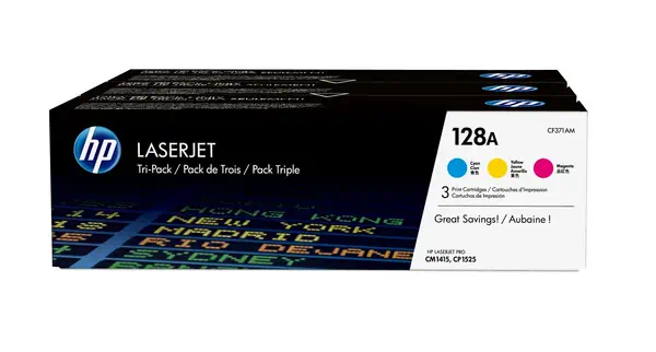 128A pack de 3 toners LaserJet cyan/magenta/jaune authentiques - HP - Toner - visuel 2