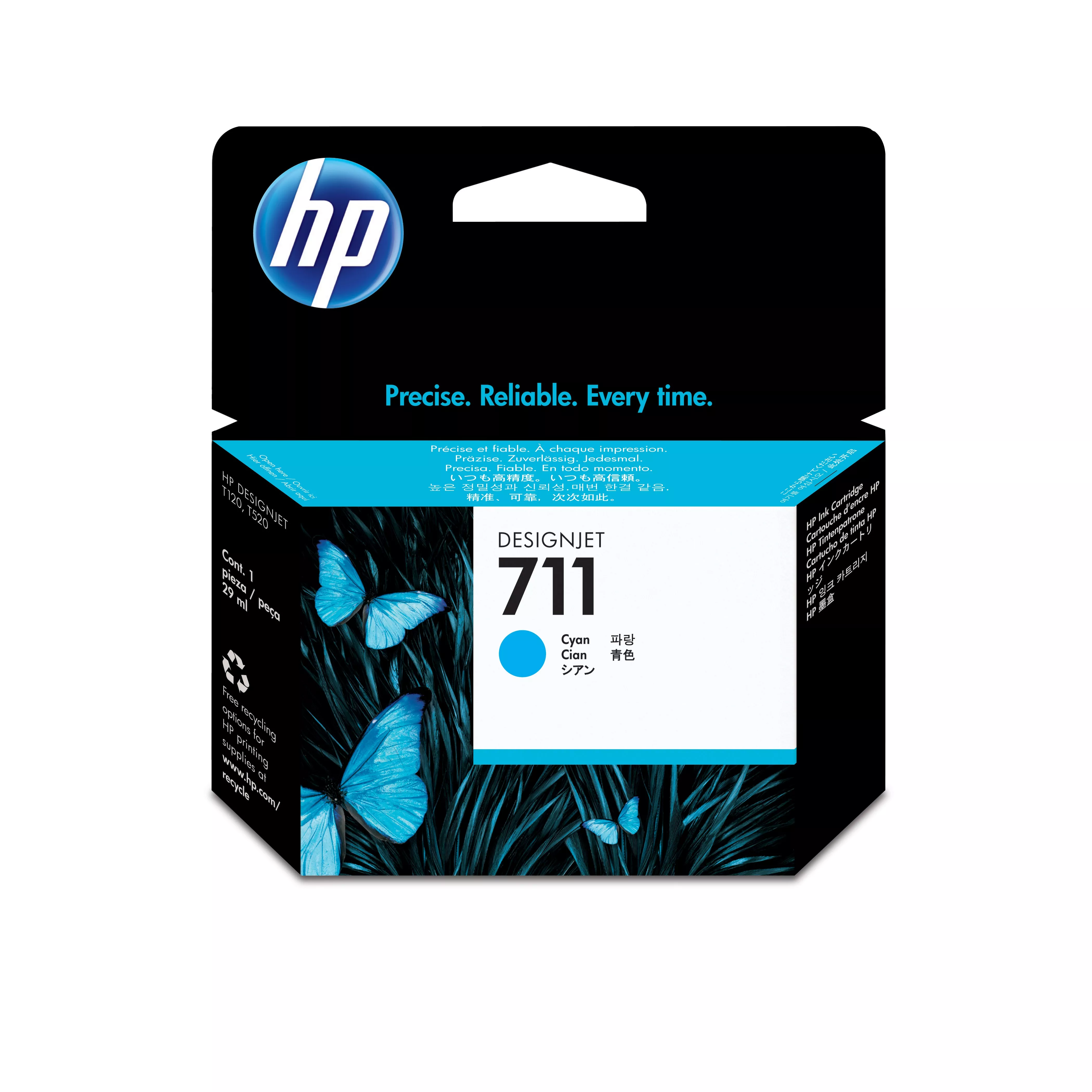 Achat HP 711 original Ink cartridge CZ130A cyan standard capacity et autres produits de la marque HP