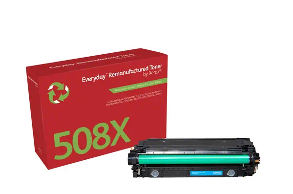 Toner remanufacturé Cyan Everyday™ de Xerox compatible avec HP 508X (CF361X), Grande capacité - visuel 1