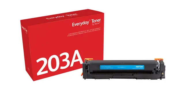 Toner Cyan Everyday™ de Xerox compatible avec HP Xerox - visuel 1 - hello RSE - Des impressions qui ont du peps. Couleurs éclatantes, noirs profonds, traits nets et textes précis.