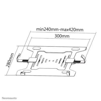 Neomounts NOTEBOOK-V200 Support d'ordinateur portable 10-15" - VESA - universel - Support Fixe & Mobile - visuel 1