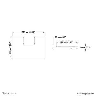 Neomounts PLASMA-M2500LAPSHELF Etagère pour multimédia - Support Fixe & Mobile - visuel 3