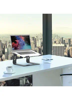 Port Designs 901103 Support de livres Supports de Laptop Aluminium, Noir 39,6 cm (15.6") - Accessoire - visuel 9