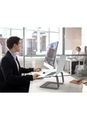 Port Designs 901103 Support de livres Supports de Laptop Aluminium, Noir 39,6 cm (15.6") - Accessoire - visuel 10