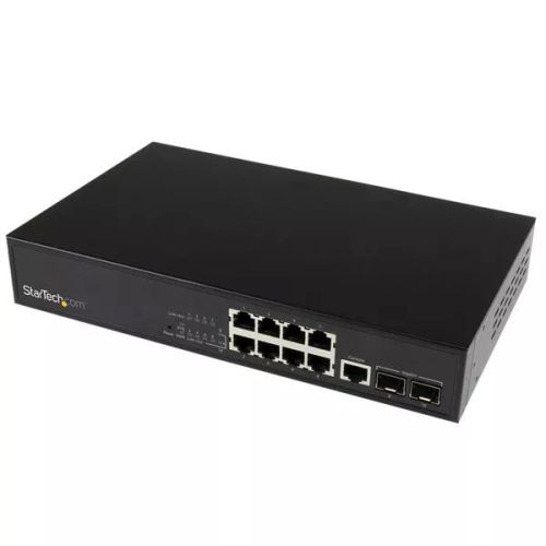 Revendeur officiel Switchs et Hubs StarTech.com Switch Gigabit Ethernet géré L2 à 10 ports avec 2 slots SFP ouverts - Commutateur réseau à montage en rack
