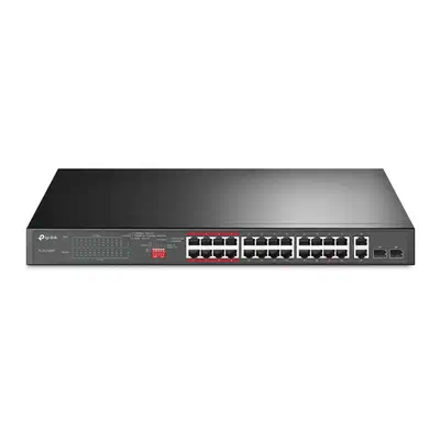 TP-Link TL-SL1226P Non-géré Gigabit Ethernet (10/100/1000) Connexion Ethernet, TP-Link - visuel 1 - hello RSE - Switch PoE + 24 ports dédié pour une large gamme d'applications avec un budget PoE de 250 W