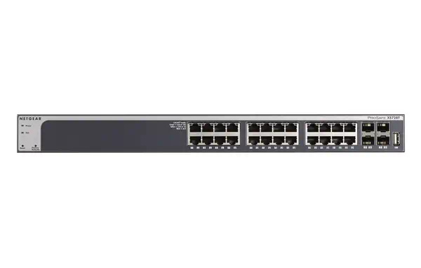 NETGEAR XS728T Géré L2+/L3 10G Ethernet (100/1000/10000) Noir Netgear - visuel 1 - hello RSE - Prise en charge IPv6 intégrale pour l'administration, les listes de contrôle d'accès et la qualité de service (QoS)