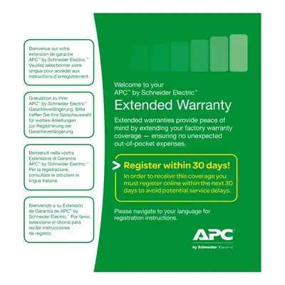 APC Service Pack 1 Year Extended Warranty 1 année(s) - Garantie Onduleur - visuel 2