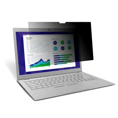 Filtre de confidentialité pour ordinateur portable à écran panoramique edge-to-edge 13,3" - 3M - Protection d'écran et Filtre - visuel 1