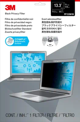 Filtre de confidentialité pour ordinateur portable à écran panoramique 13,3" (16:10) - 3M - Protection d'écran et Filtre - visuel 2