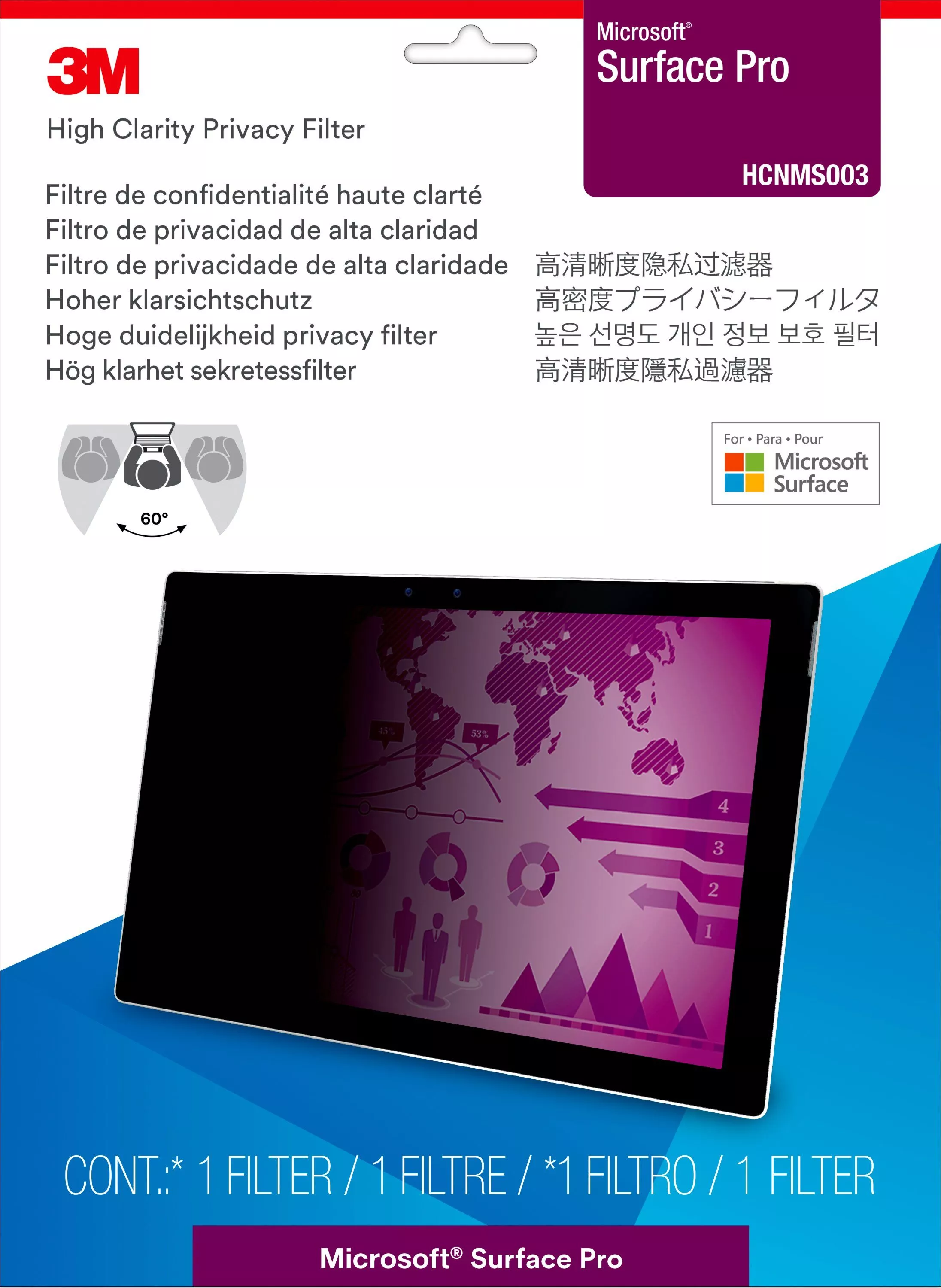 Vente 3M High Privacy Filter for MS Srf Laptop 3M au meilleur prix - visuel 2