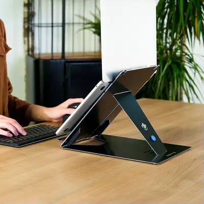 Support pour tablette et ordinateur portable R-Go Riser Duo, adapté pour écran de 10 à 22 pouces, no - R-Go Tools - Autre Accessoire pour portable - visuel 7