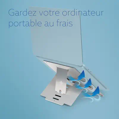 Support pour ordinateur portable R-Go Riser Flexible, pliable et réglable, ergonomique, aluminium Hy - R-Go Tools - Autre Accessoire pour portable - visuel 10