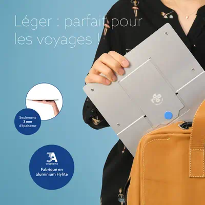Support pour ordinateur portable R-Go Riser Flexible, pliable et réglable, ergonomique, aluminium Hy - R-Go Tools - Autre Accessoire pour portable - visuel 9