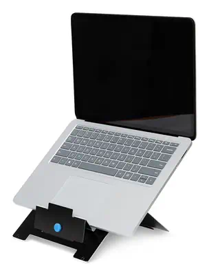 Support pour ordinateur portable R-Go Riser, pliable, ergonomique et réglable, aluminium Hylite, noi - R-Go Tools - Autre Accessoire pour portable - visuel 7