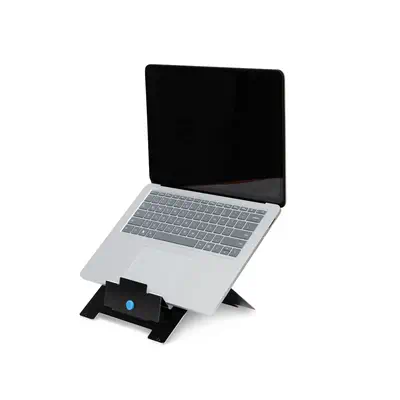 Support pour ordinateur portable R-Go Riser, pliable, ergonomique et réglable, aluminium Hylite, noi - R-Go Tools - Autre Accessoire pour portable - visuel 5