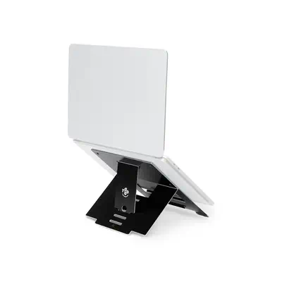 Support pour ordinateur portable R-Go Riser, pliable, ergonomique et réglable, aluminium Hylite, noi - R-Go Tools - Autre Accessoire pour portable - visuel 1