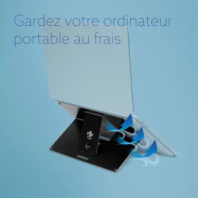 Support pour ordinateur portable R-Go Riser Attachable, réglable, intégré à votre ordinateur portabl - R-Go Tools - Autre Accessoire pour portable - visuel 8